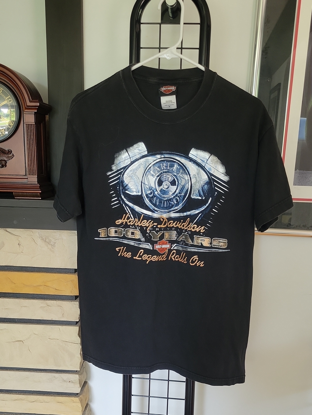 Harley-Davidson 100th Anniversary T-Shirt Medium Black Vintage
